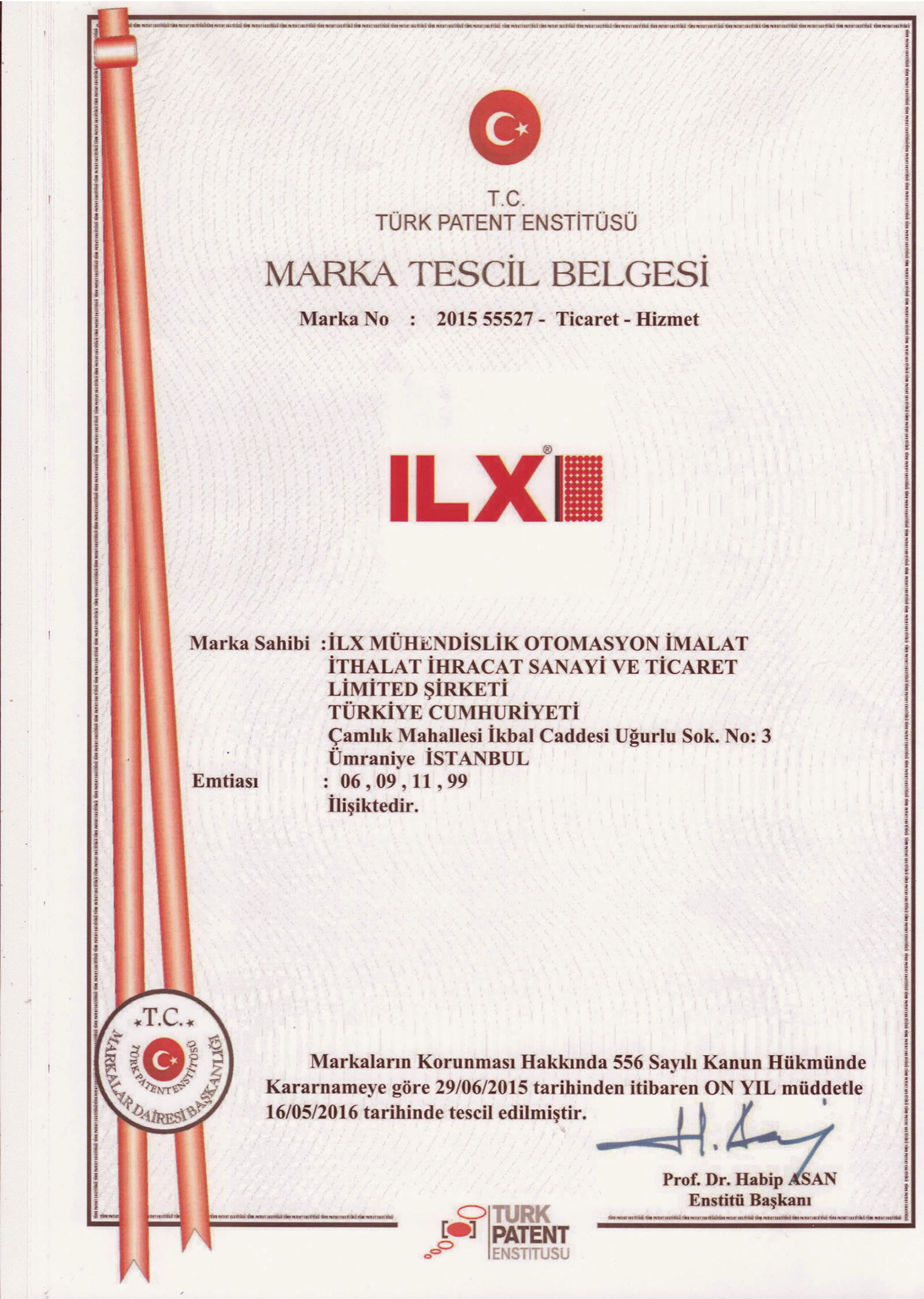 MARKA TESCİL BELGE
