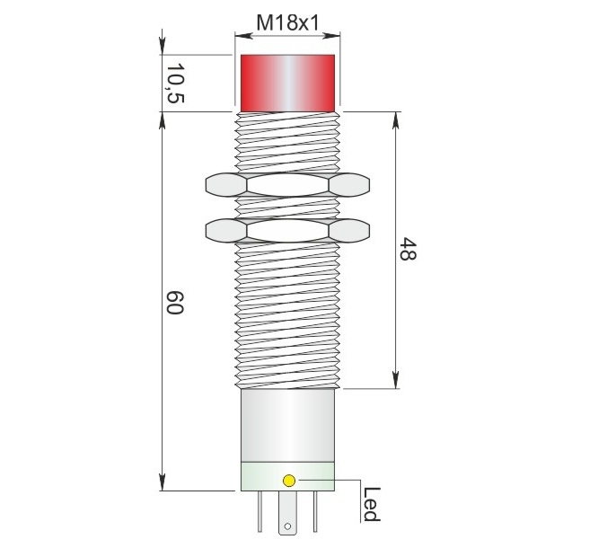 AECO İndüktif Sensör - SI18-CE8 PNP NO+NC K | İLX