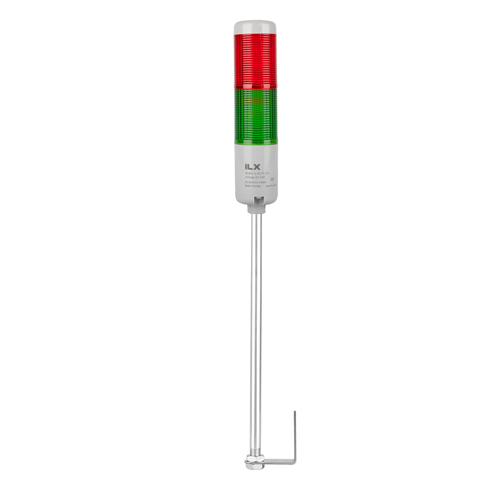 2 Katlı 30 cm KL Duvara Montaj Işıklı Kolon - Ø50 T5 İkaz Lambası | İLX