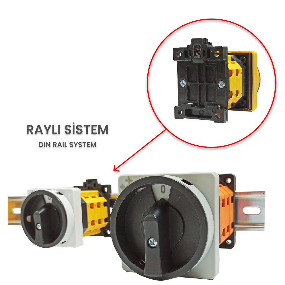 Voltmetre Komütatörleri Pako Şalter 7 Fazlı F Tipi 48x48 | İL-XL4-F07-01625